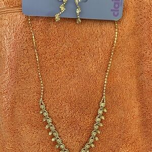 1-set gold Necklace Set (leaf/circular/navette/oval) shapes